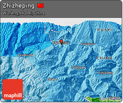 Political 3D Map of Zhizheping