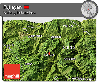 Satellite 3D Map of Fujiayan