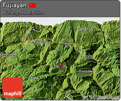 Satellite 3D Map of Fujiayan