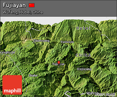 Satellite 3D Map of Fujiayan