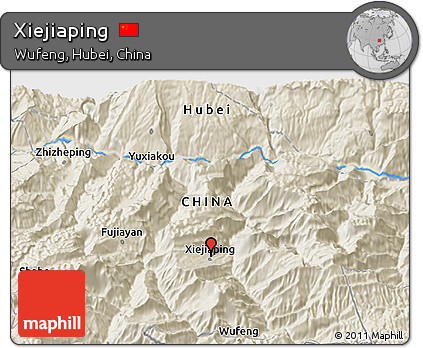 Shaded Relief 3D Map of Xiejiaping