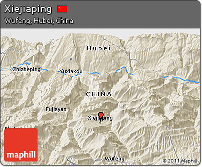 Shaded Relief 3D Map of Xiejiaping