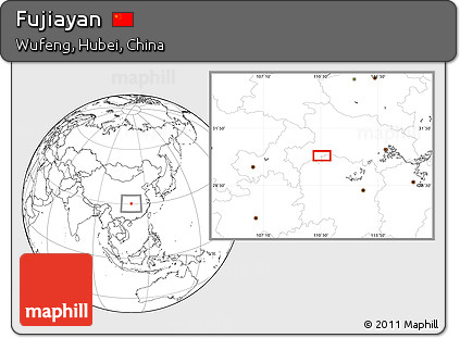 Blank Location Map of Fujiayan
