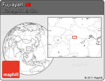 Blank Location Map of Fujiayan