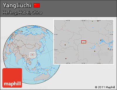 Gray Location Map of Yangliuchi