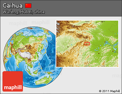 Physical Location Map of Caihua