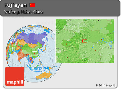Political Location Map of Fujiayan