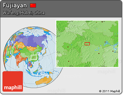 Political Location Map of Fujiayan