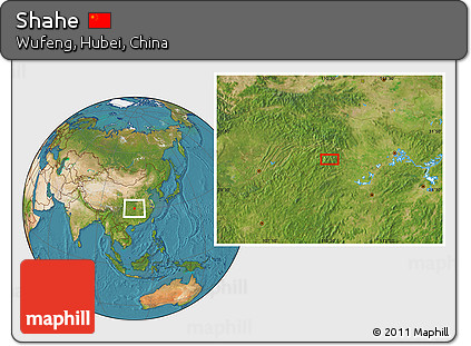 Satellite Location Map of Shahe