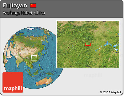 Satellite Location Map of Fujiayan