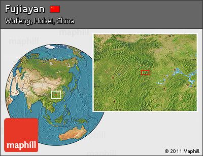 Satellite Location Map of Fujiayan