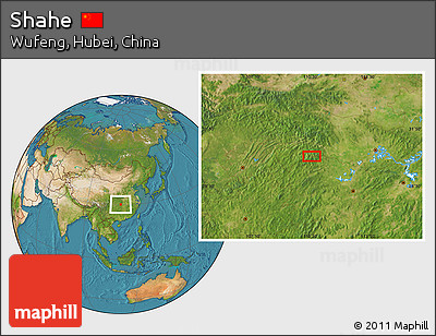 Satellite Location Map of Shahe