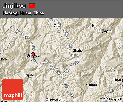 Shaded Relief Map of Jinjikou