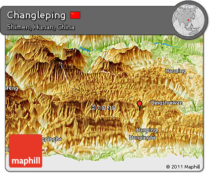 Physical Panoramic Map of Changleping
