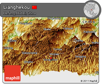 Physical Panoramic Map of Lianghekou