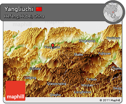 Physical Panoramic Map of Yangliuchi