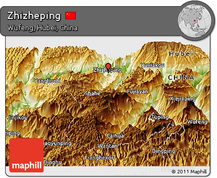 Physical Panoramic Map of Zhizheping
