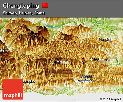 Physical Panoramic Map of Changleping