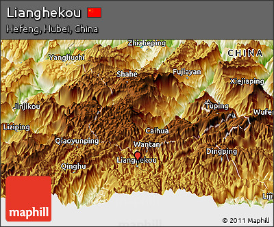 Physical Panoramic Map of Lianghekou