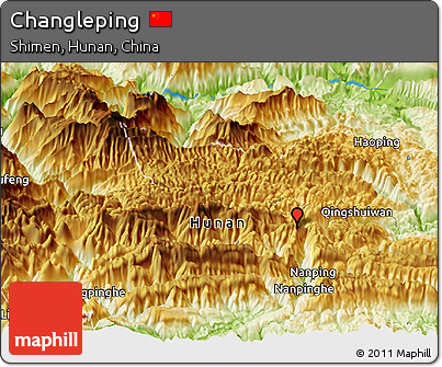 Physical Panoramic Map of Changleping