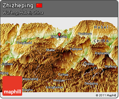 Physical Panoramic Map of Zhizheping