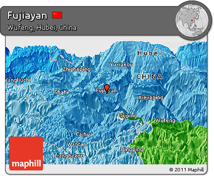 Political Panoramic Map of Fujiayan