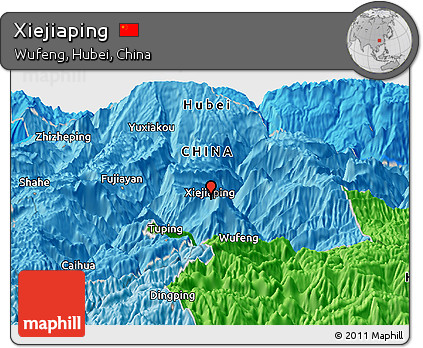 Political Panoramic Map of Xiejiaping
