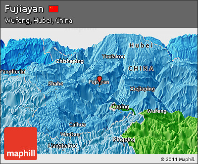 Political Panoramic Map of Fujiayan