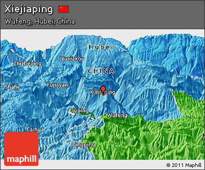 Political Panoramic Map of Xiejiaping