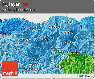 Political Panoramic Map of Fujiayan