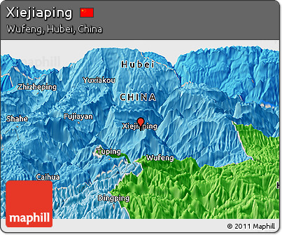 Political Panoramic Map of Xiejiaping