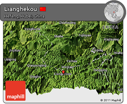Satellite Panoramic Map of Lianghekou