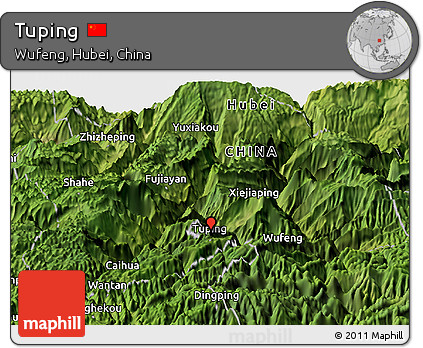 Satellite Panoramic Map of Tuping