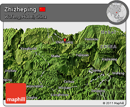 Satellite Panoramic Map of Zhizheping