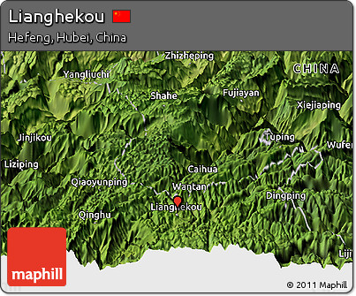 Satellite Panoramic Map of Lianghekou