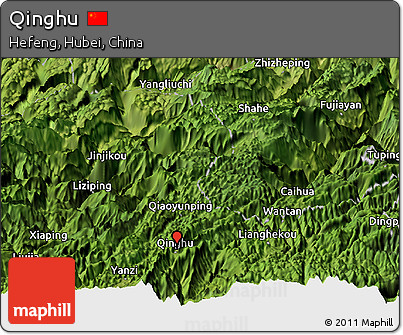 Satellite Panoramic Map of Qinghu