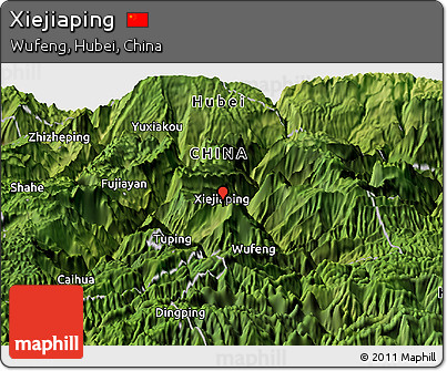 Satellite Panoramic Map of Xiejiaping