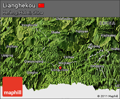 Satellite Panoramic Map of Lianghekou