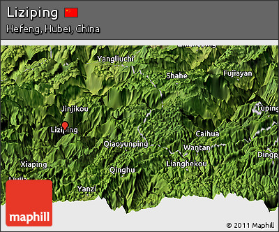Satellite Panoramic Map of Liziping