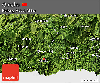Satellite Panoramic Map of Qinghu