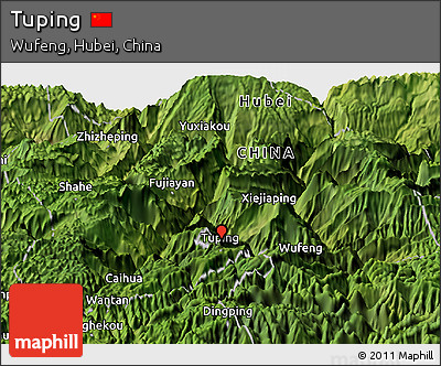 Satellite Panoramic Map of Tuping