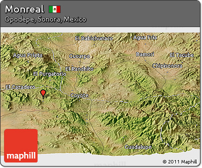 Satellite Panoramic Map of Monreal