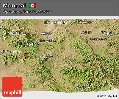 Satellite Panoramic Map of Monreal