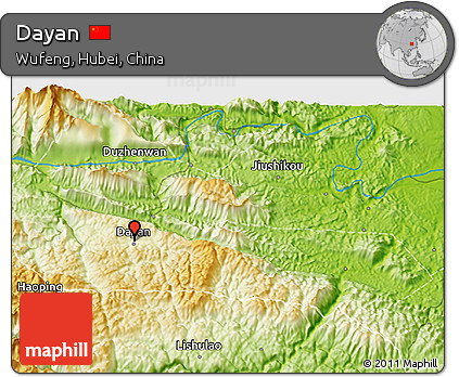 Physical 3D Map of Dayan