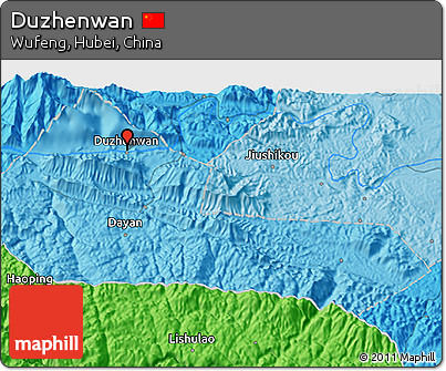Political 3D Map of Duzhenwan