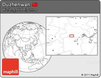 Blank Location Map of Duzhenwan