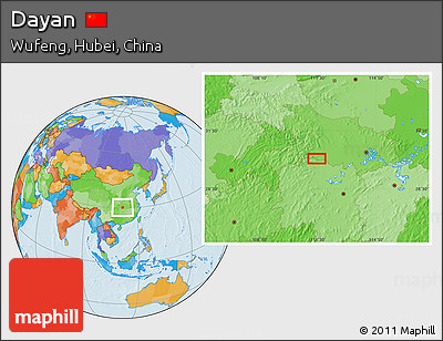 Political Location Map of Dayan