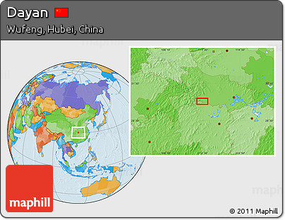 Political Location Map of Dayan