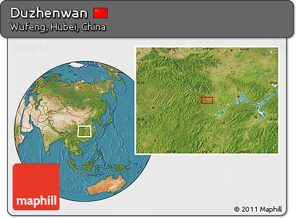Satellite Location Map of Duzhenwan