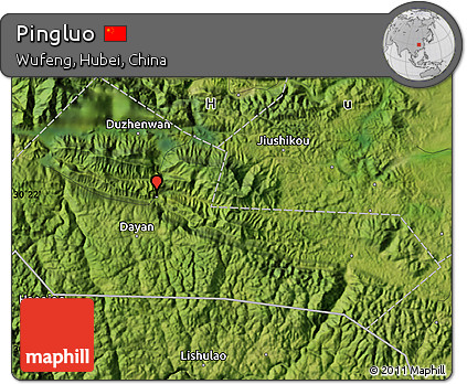 Satellite Map of Pingluo